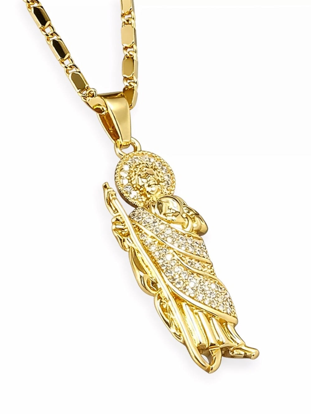 San Judas pendant with necklace